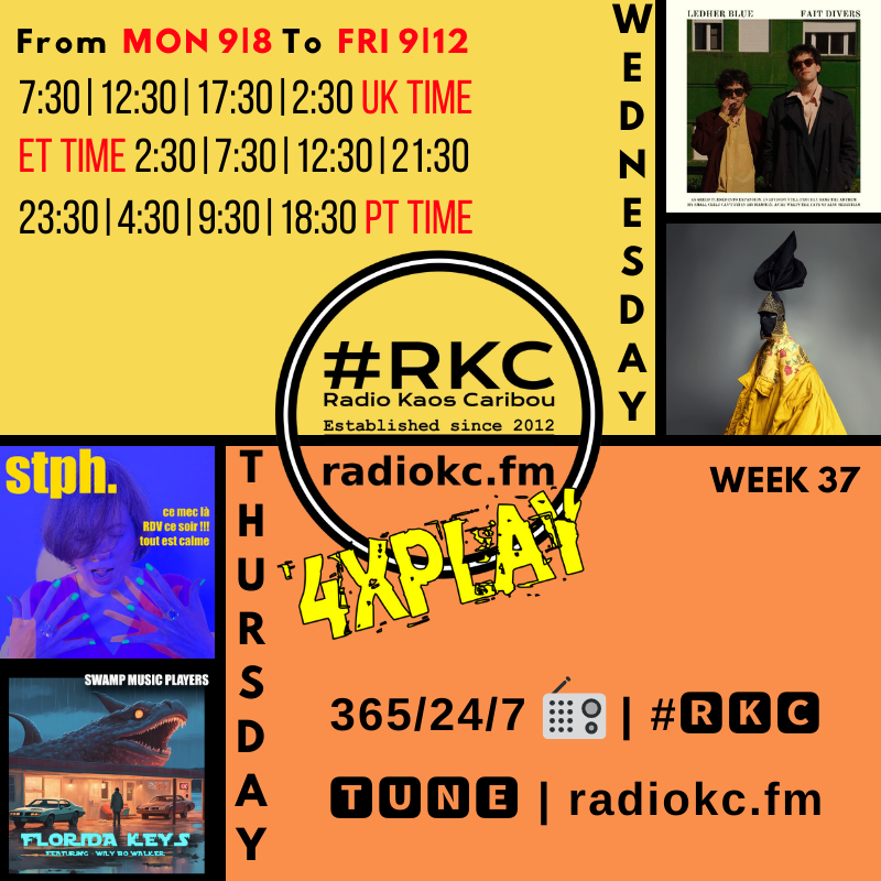 🔊#ONTHEAIR │ Non-Stop Eclectic Music MiX

⏲️ Next Prog │ 5PM UK
❓Ralph/Brian #REPLAY5

⏲️5:30PM UK
❓3rd #THURSDAY 𝟰𝘅𝗣𝗟𝗔𝗬𝗦
Stph. │ <a href="/swampmusicinfo/">Swamp Music Players</a> x <a href="/wilybo/">Wily Bo Walker</a>

⏲️5:40PM UK
❓Non-Stop Eclectic Music MiX

🎧 on #🆁🅺🅲 📻 radiokc.fm