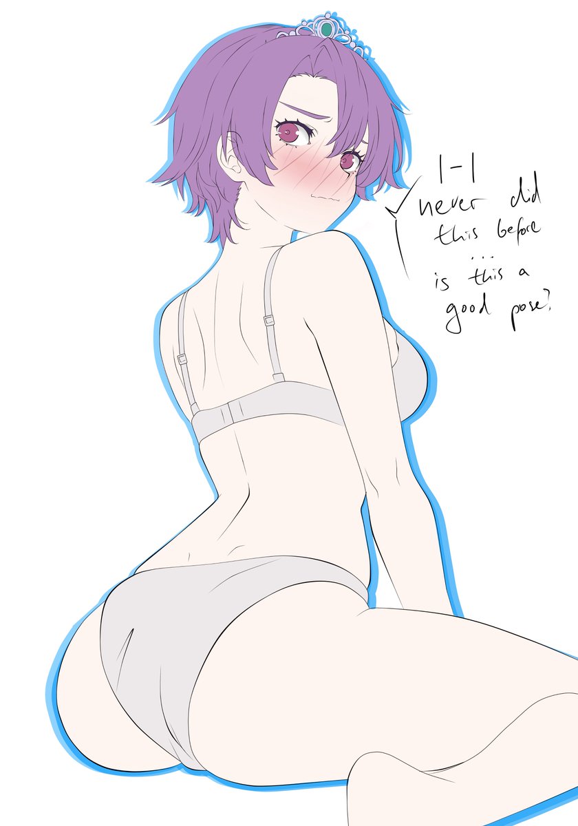 insomniaesics's tweet image. Maybe you prefer a different kind of purple? (WIP, basecolours)
Featuring someone more on the shy side:
Kloe!

Do you think her pose is ok?