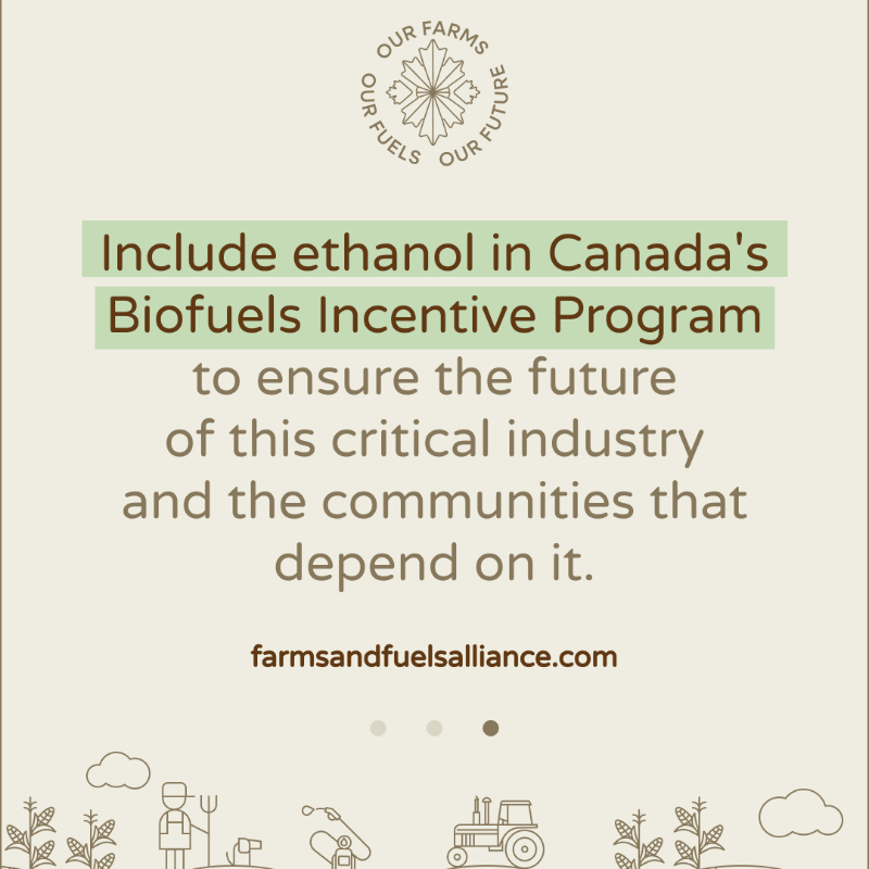 farmsandfuels's tweet photo. 📢 Canada's Biofuels Incentive Program risks excluding ethanol, our nation's most affordable and accessible biofuel. FFA stands with RICanada in calling for the inclusion of ethanol to ensure Canadian-grown fuel isn’t left behind.
