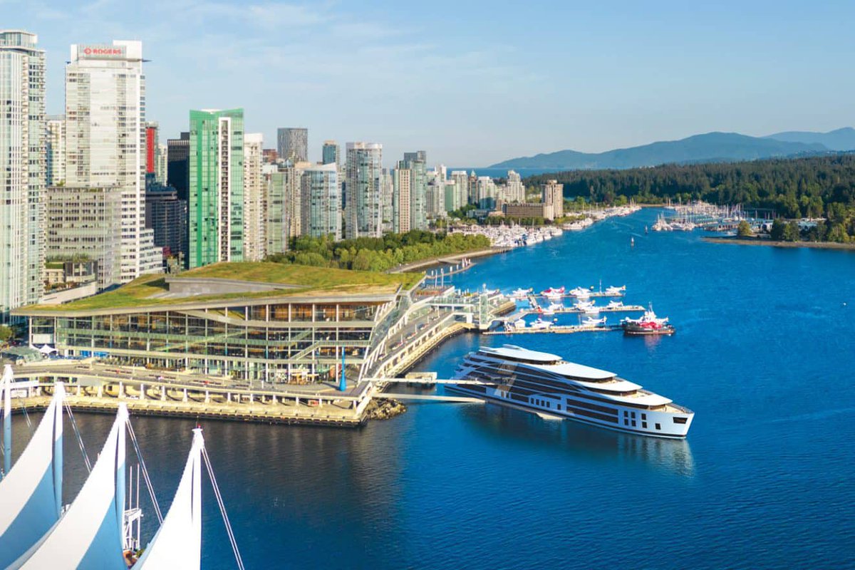 🚢 A 250-room floating eco-hotel is proposed for Vancouver Harbour, directly linked to the Convention Centre. Powered by renewables with zero emissions or discharge, it’s being called a “world-class jewel on the waterfront.” 🌊🌿 #Vancouver #Tourism