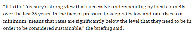 Treasury can't say where it stands on rates capping given the policy is under active consideration. But this is a pretty clear signal...