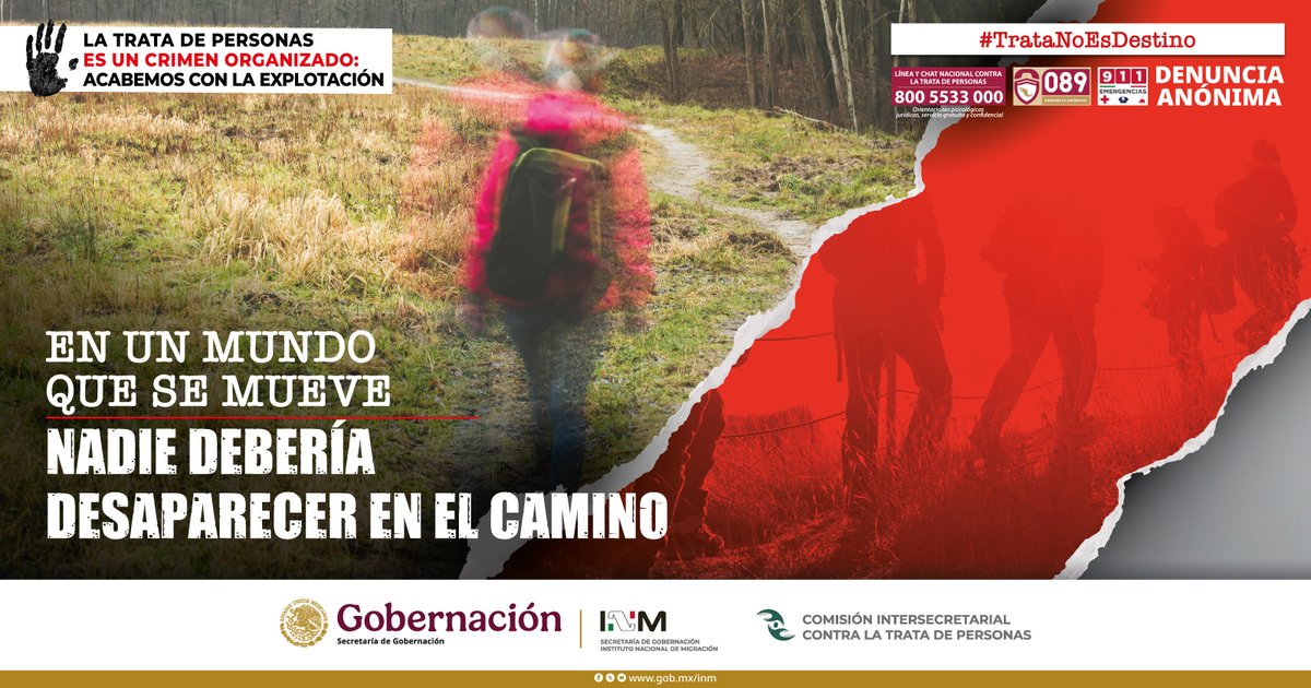 #Recuerda Prevenir la #TrataDePersonas es responsabilidad de todas y todos.

¡Si conoces algún caso denuncia!

Línea Nacional contra la Trata de Personas: 800 5533 000

#MéxicoContraLaTrata

#LaTrataNoEsDestino

#ASA