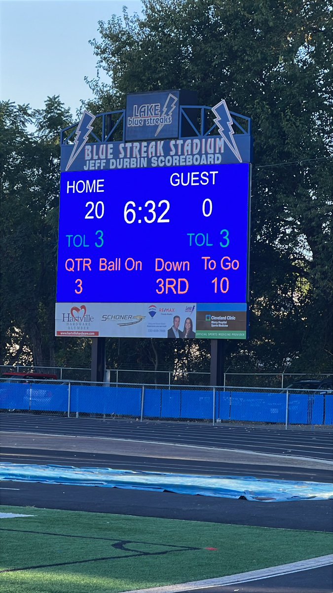 kohli_tom's tweet photo. Good game here at Blue Streak Stadium!

Streaks - 20
McKinley - 0

Start of 3rd quarter! https://t.co/JudSFfYgPv