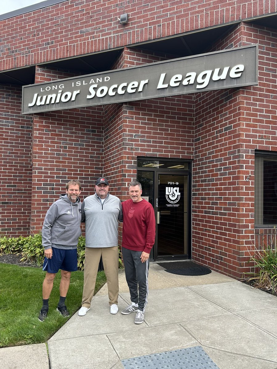 Tim Tobin, <a href="/KwikGoal/">Kwik Goal</a> Territory Manager for the 
New York/New England region, visited #LIJSL HQ today to meet with the League’s Technical Director Ronan Wiseman and Sporting Director John Fitzgerald.

Tim’s not only LIJSL’s rep, but is also a longtime friend of the league.
