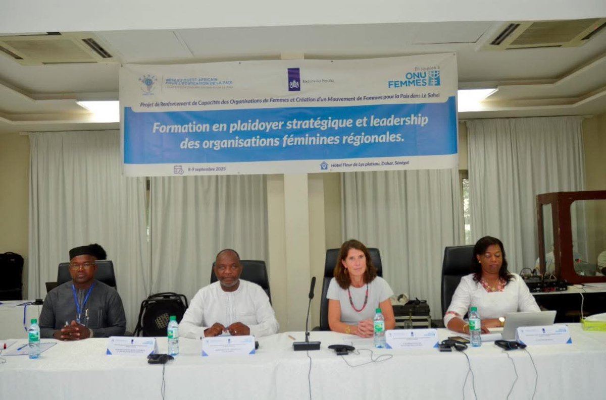 "Après 25 ans d’expérience, WANEP est fier d’accompagner les femmes du Sahel vers un mouvement collectif pour la paix🕊" M. Togola Coordinateur National de <a href="/wanepmali/">WANEP-MALI 🇲🇱</a>, à l'ouverture de la session régionale de formation en plaidoyer&amp;Leadership.
Avec le soutien financier des 🇳🇱
