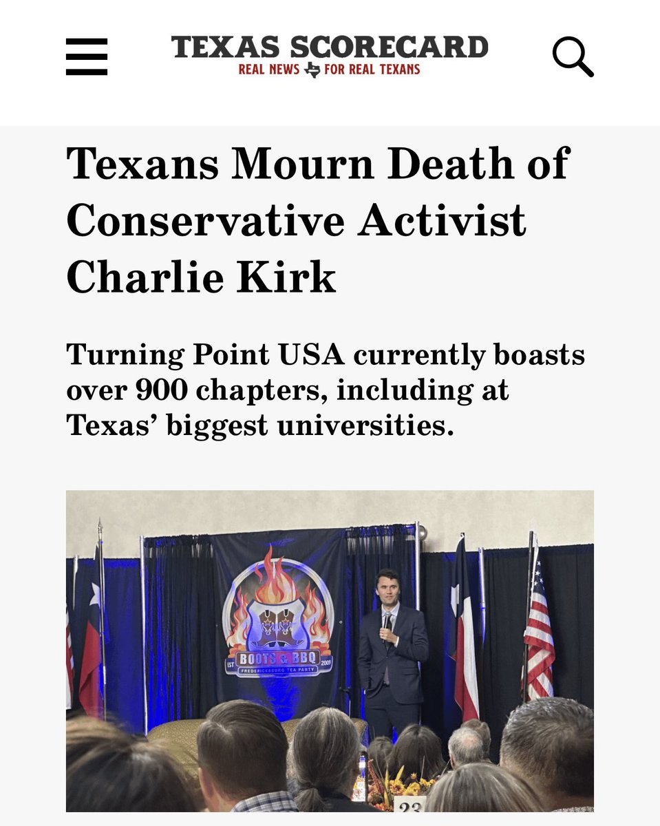 MQSullivan's tweet image. “Charlie’s voice was a beacon for millions of young Americans searching for truth, courage, and conviction. This senseless act of violence has no place in America. Our prayers are with Charlie’s family and his loved ones, especially the two young children he leaves behind. Texas…