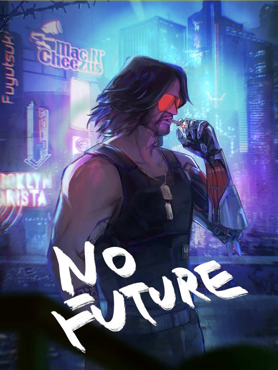 我在两天之内完成了这幅画，它将用于9月20日的位于中国成都的科幻同人展览会。期待它印刷出来的效果

#JohnnySilverhand 
#Cyberpunk2077 
#cyberpunk2077fanart