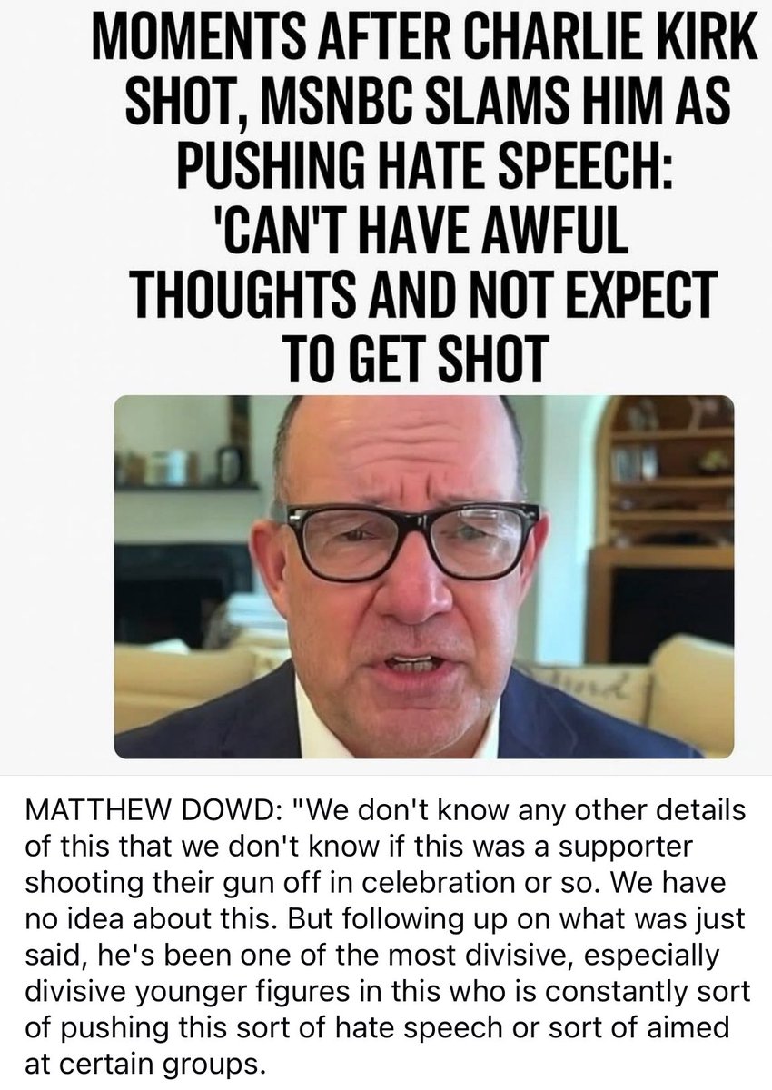 An open post to @Comcast <a href="/NBCNews/">NBC News</a> <a href="/MSNBC/">MSNBC</a> and <a href="/NBCUniversal/">NBCUniversal</a>  - Charlie Kirk was controversial but in a constructive and always polite way.  Hate speech?  Just facts.  Sorry if truth is offensive. Matthew Dodd needs to be fired TODAY.