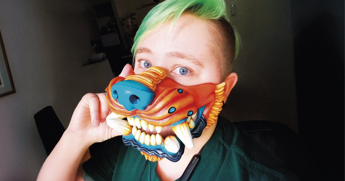 At Forge Graphic Works, creativity goes beyond the presses.

Spotlight on Ren <a href="/Monjaw_official/">Monjaw</a> , our finishing lead, her textile and sculpting work is incredible. 

From hand-sculpted forms to plaster molds and castings, these masks show the artistry she brings beyond the shop.🤘