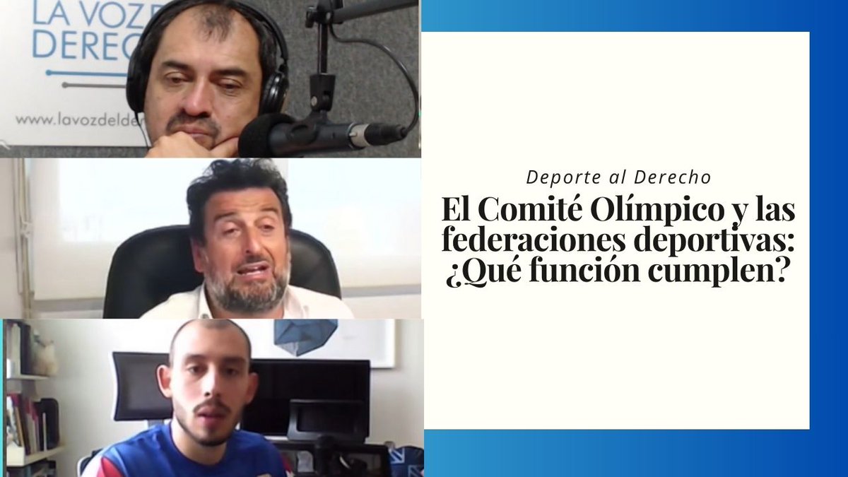 #Podcast DEPORTE AL DERECHO. Iniciamos una nueva temporada hablando del Comité Olímpico Internacional y las federaciones deportivas: ¿Qué función cumplen?.
Con el equipo titular: <a href="/andrescharrias/">Andrés Charria</a> <a href="/Sancadavid93/">Santiago Cadavid A.</a> y <a href="/BufeteAM/">Bufete Alonso Martínez</a> 
➡️youtu.be/cnBb5Bu2MVo