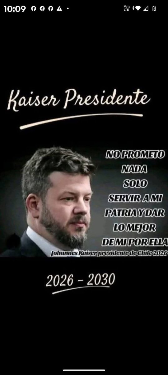 KAISER, EL CANDIDATO CON PRINCIPIOS Y VALORES SÓLIDOS. VALIENTE Y FIRME!! ES LO QUE CHILE NECESITA Y QUIERE!!
#KaiserLaRompe