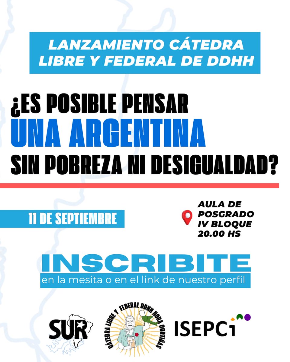 MAÑANA EN SAN LUIS 
Una cátedra itinerante en la UNSL con encuentros teóricos y prácticos, paneles interdisciplinarios con profesionales y certificación.
forms.gle/3DGwJXJQPQMxaL…