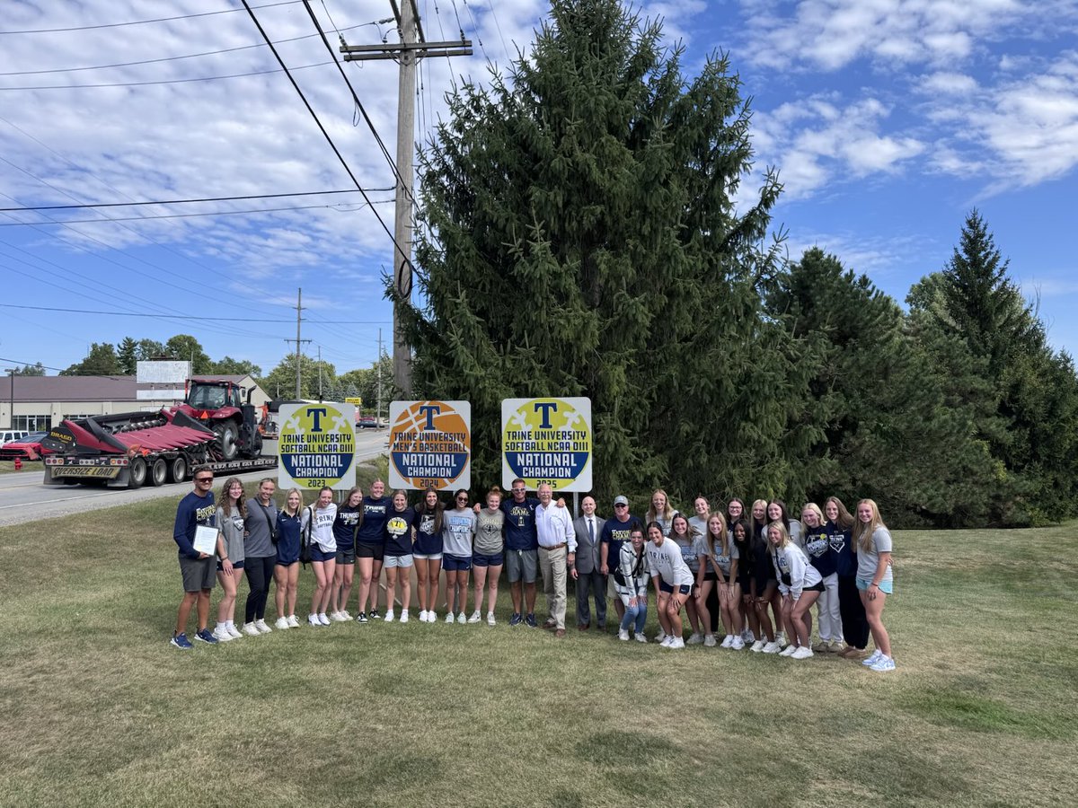 A new sign today on highway 20! Thank you to the Mayor and Trine University!  #begreedy #addanothersign #tusb