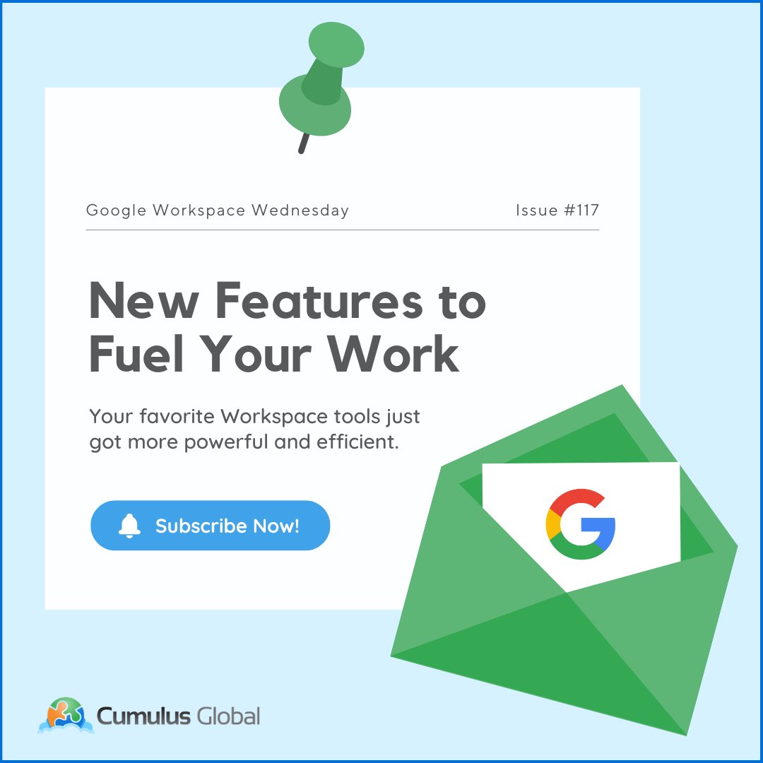 ccaldwell4cg's tweet image. Stay on top of your schedule, wherever you go, with the latest Google Calendar updates. 

📌 Details in this week’s #GoogleWorkspaceWednesday Bulletin: jump.cumulusglobal.com/4mZluLU 

#GoogleCalendar #GoogleWorkspace #Gemini #ManagedCloudServices #SmallBusiness #SMB #Productivity