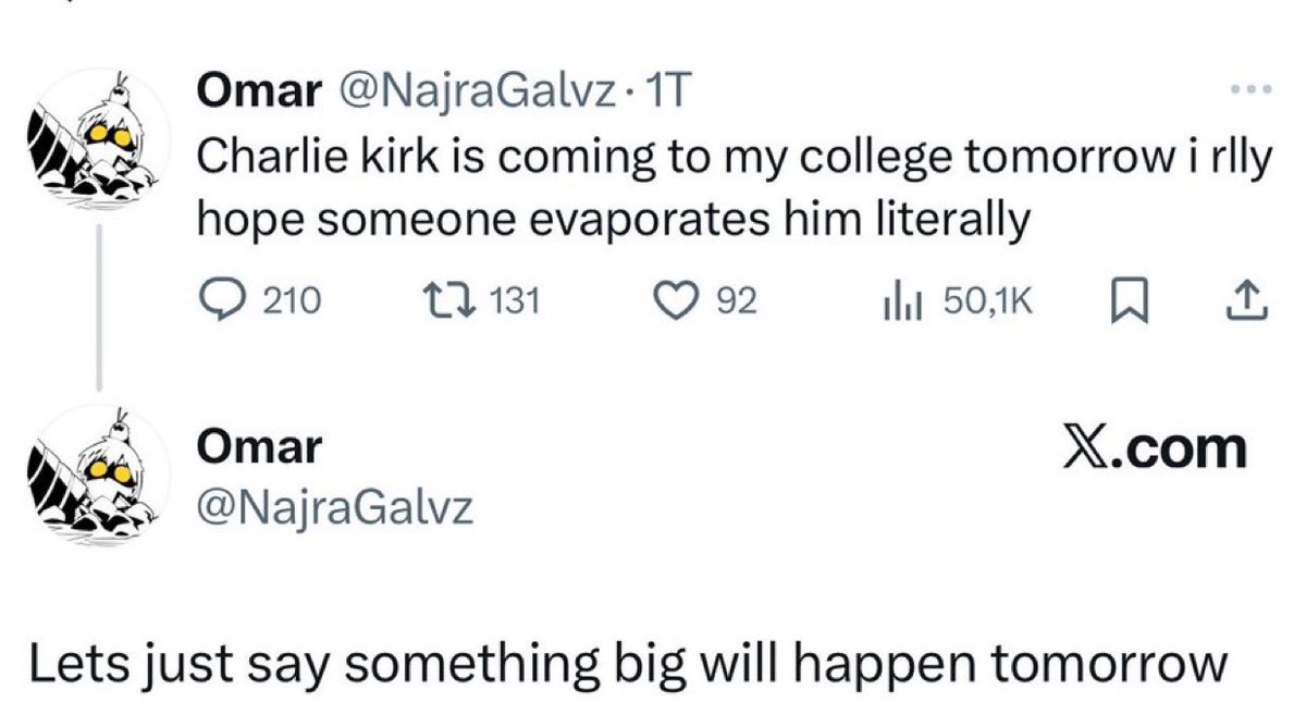 Look into this person and take every threat seriously. <a href="/FBI/">FBI</a>