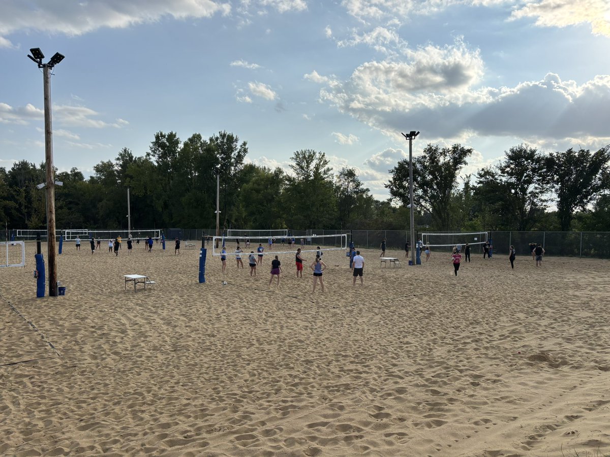 KCCREC's tweet image. Sand Volleyball Tournament is underway