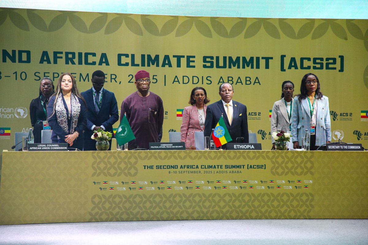Environment_Ke's tweet image. Historic adoption of the African Leaders’ Addis Ababa Declaration on Climate Change and Call to Action. CS Dr. @DeboraBarasa, @Environment_Ke thanked the Ethiopian President for his leadership and for formally closing the summit. #ACS2 #AddisAbabaDeclaration #ClimateActionAfrica