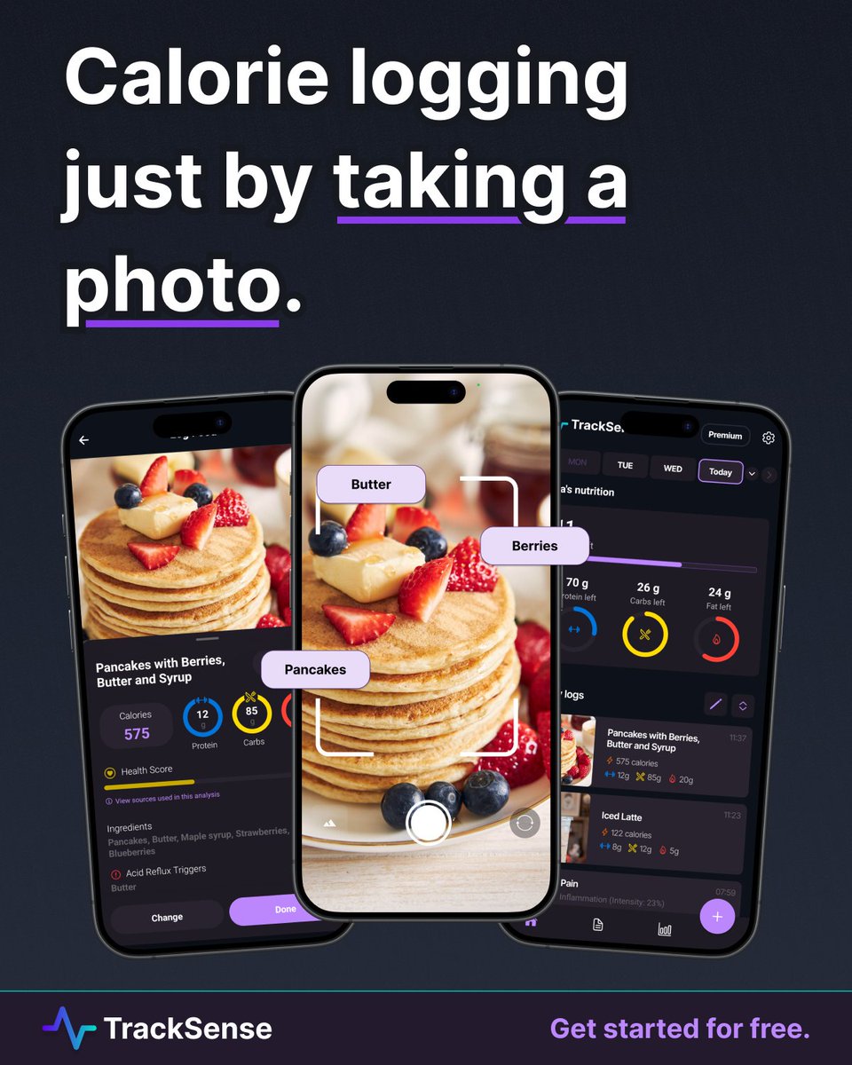TrackSense - Calorie & Symptoms tweet media