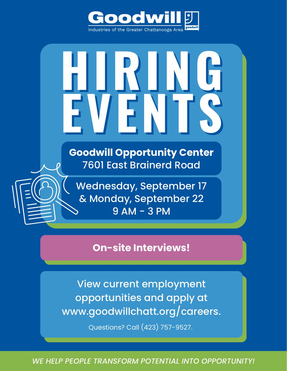Goodwill Industries of Greater Chattanooga (@goodwillchatt) on Twitter photo 