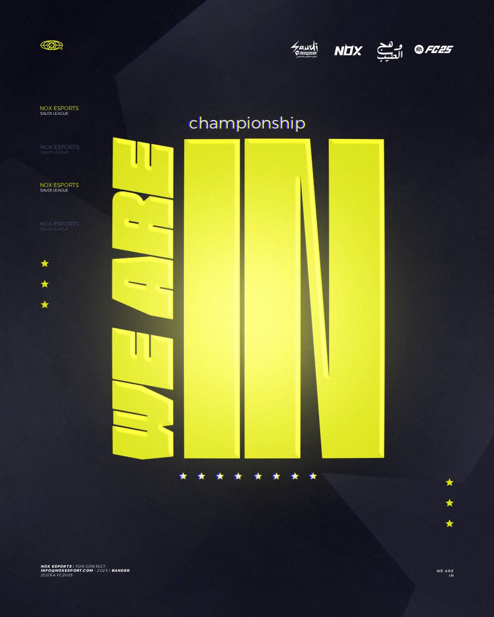 Noxesportssa's tweet photo. WE ARE IN 💛

championship🏆

#NOX_TEAM https://t.co/cyqQ3QeOI5