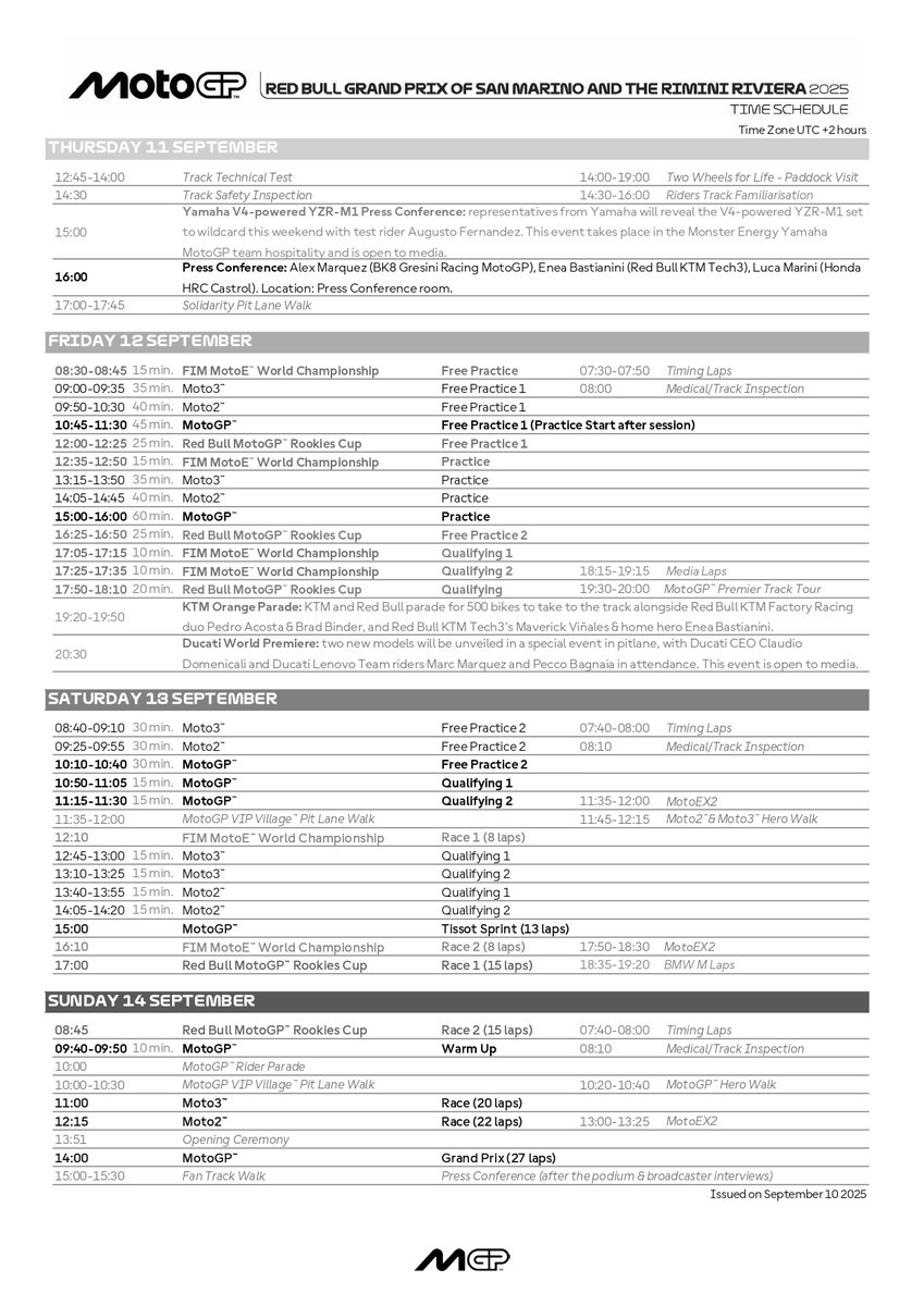 Jadwal MotoGP Misano 2025
Race weekend Penting Buat Pebalap Indonesia, Veda Ega Pratama nih