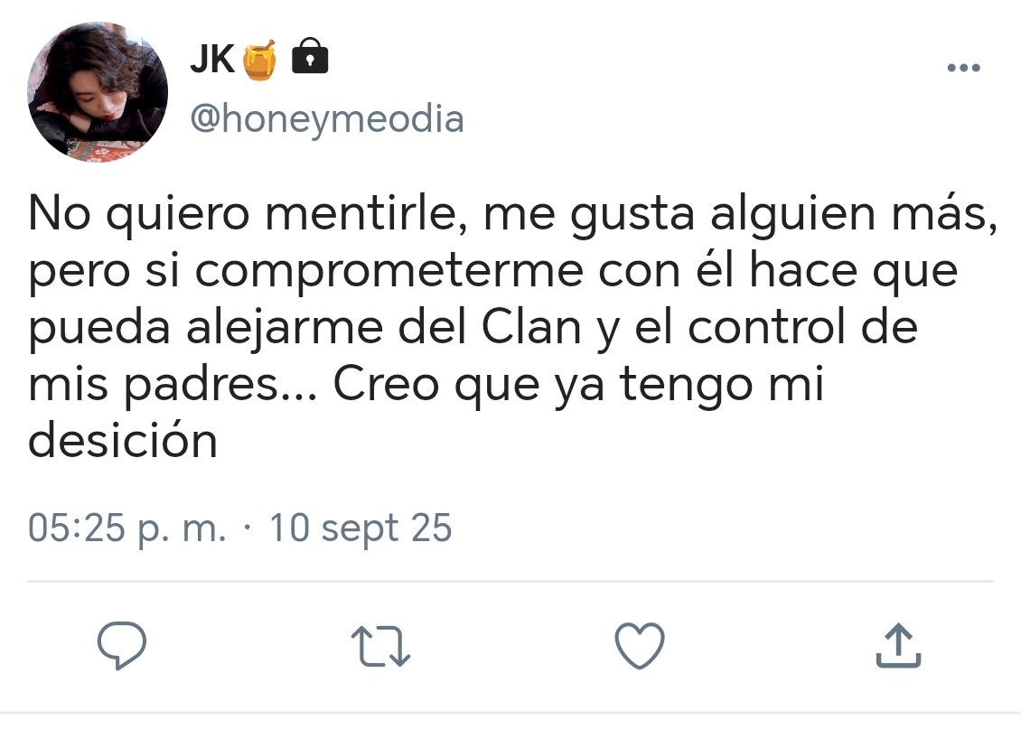 hanntkVK's tweet photo. ➳🍯⡱ #taekookau ABO | Hiding the truth

Donde T, el heredero del Clan más grande de Corea, queda cautivado por un Omega desconocido.
O donde J'K es obligado a mentir sobre sus sentimientos en cambio de su libertad. https://t.co/YhqEtmBjyt