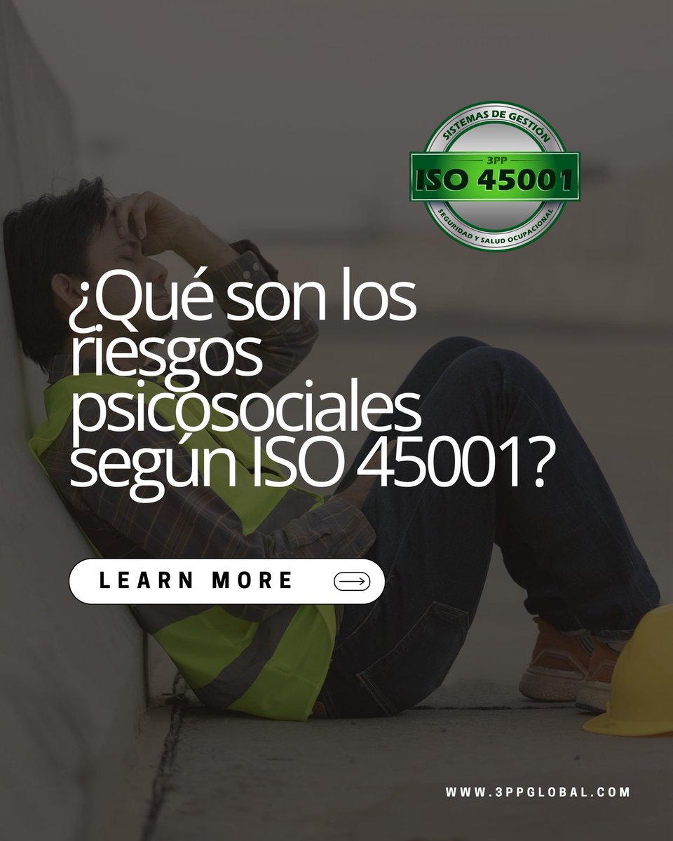 3ppScp's tweet image. 😓 El estrés, la ansiedad o el burnout no son temas personales…
👉 Son riesgos laborales que ISO 45001 te ayuda a gestionar.

¿Tu sistema ya contempla los riesgos psicosociales?
En #3PP te ayudamos a prevenirlos desde la raíz.

#ISO45001 #RiesgosPsicosociales #SaludMentalLaboral