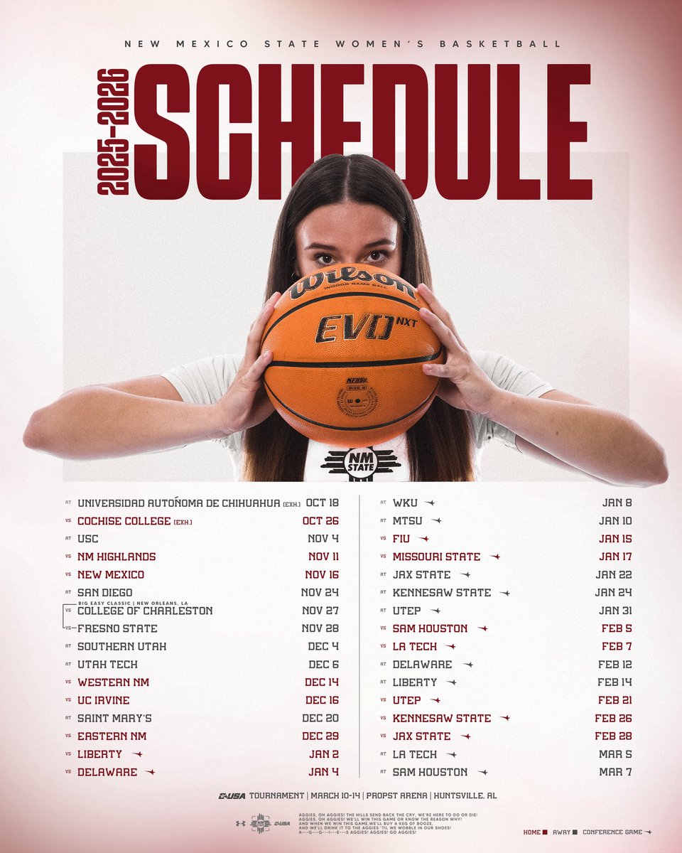 NM State WBB (@nmstatewbb) on Twitter photo Mark your calendars๐๏ธ
#AggieUp | #BigBelief Mark your calendars๐๏ธ
#AggieUp | #BigBelief