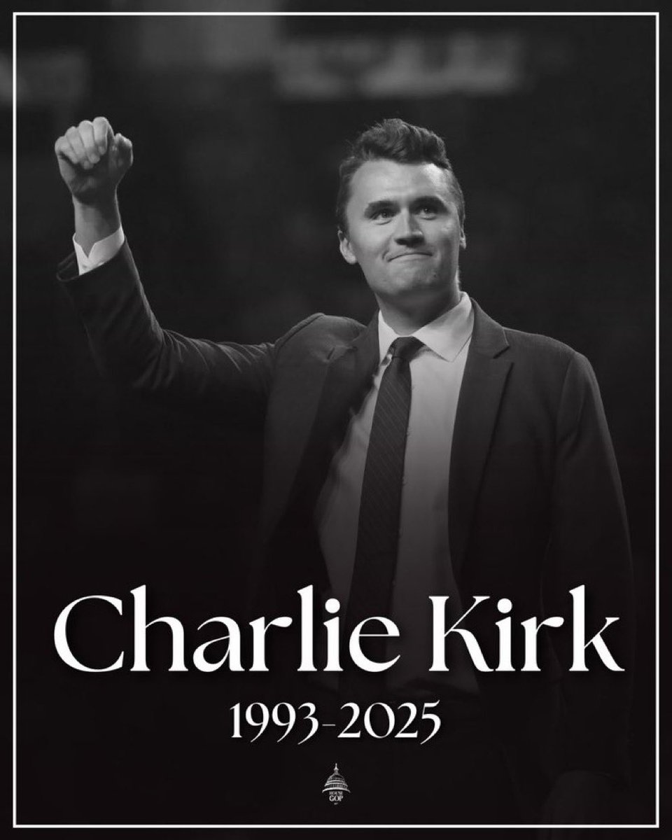 ameliakoenig35's tweet photo. RIP charlie kirk. No matter what you believe in, lives should never be taken. God bless Charlie and his family. https://t.co/yj0pbaD2Xg