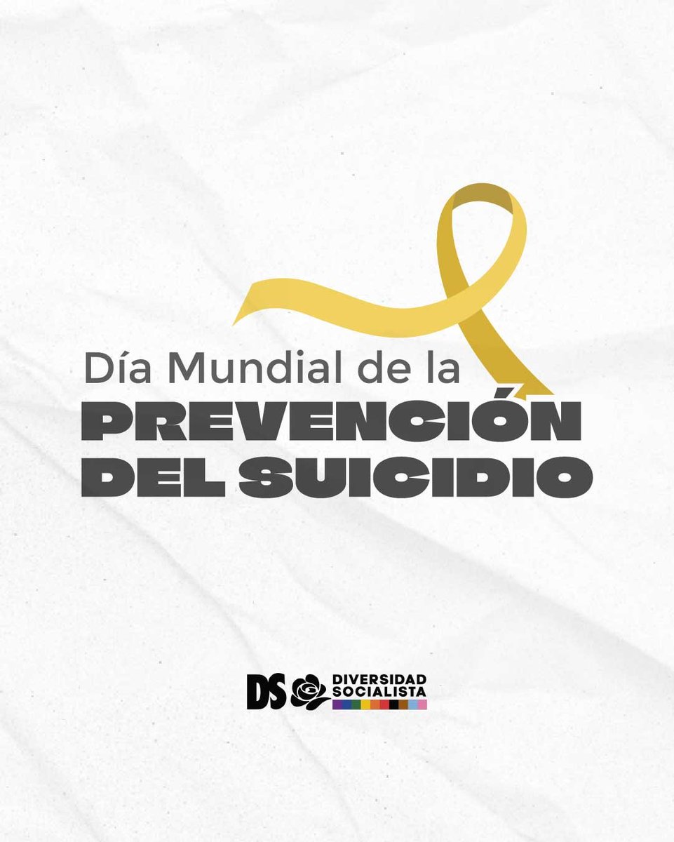 🎗 Hoy, 10 de septiembre, conmemoramos el Día Mundial para la Prevención del Suicidio, establecido por la OMS en 2003 para visibilizar esta tragedia social.

🏳‍🌈 En la comunidad LGBTIQ+, los índices de violencia, exclusión y discriminación no son solo estadísticas: matan.