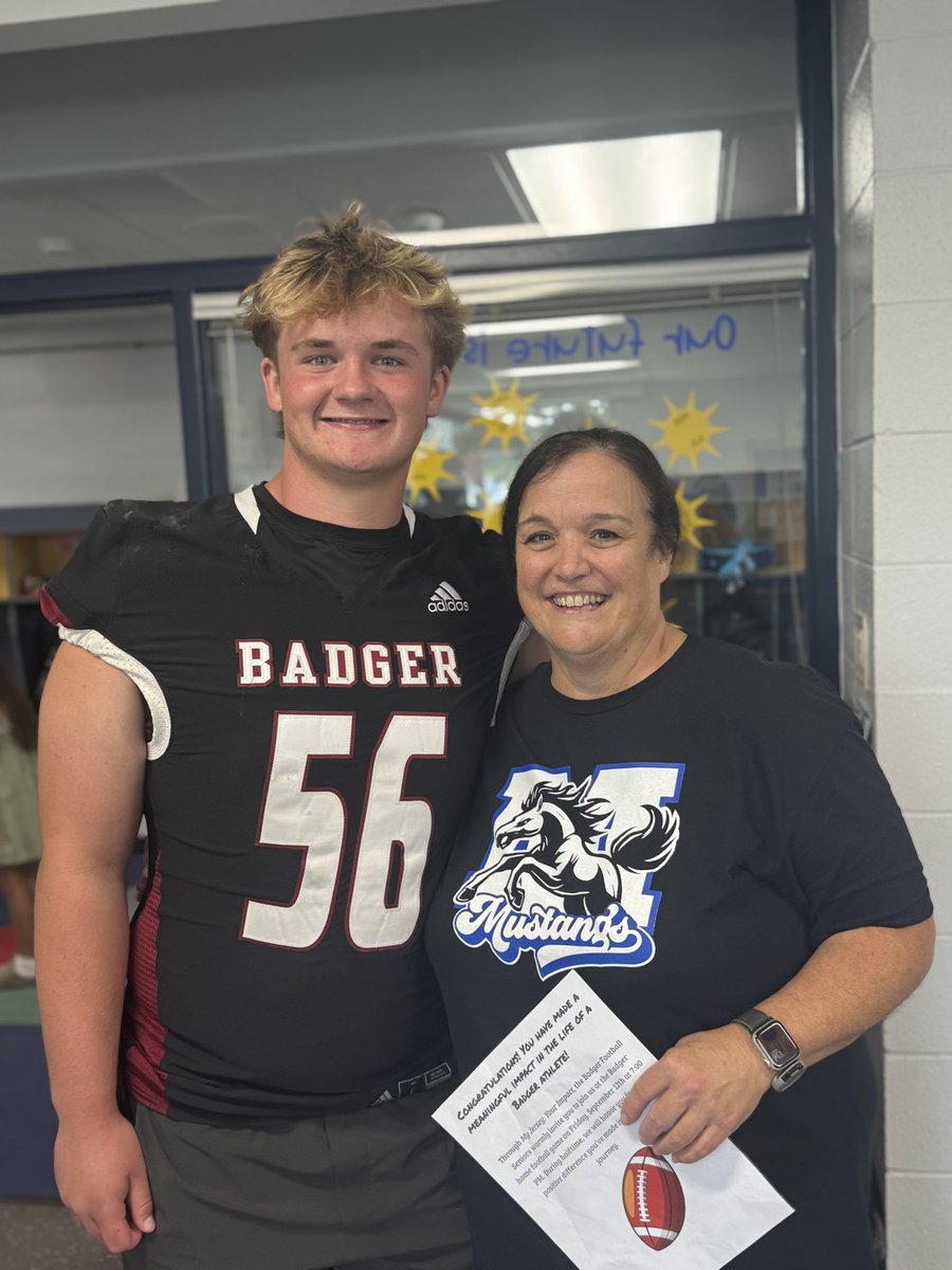 Badger HS Football Seniors are honoring a special teacher who has made a significant impact on their educational journey on Fri at the Varsity football game.BrookwoodAlum, Jackson Buchanan &amp; Keith Nurnberg have chosen MissFlood &amp; Ms.Lind to attend the game as their honored guests