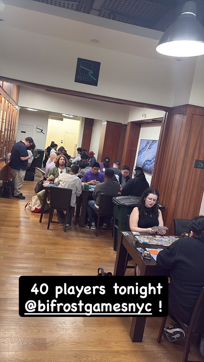 40 players tonight for my league’s weekly tournament here in NYC! Everyone is grinding for Pittsburgh Regionals!