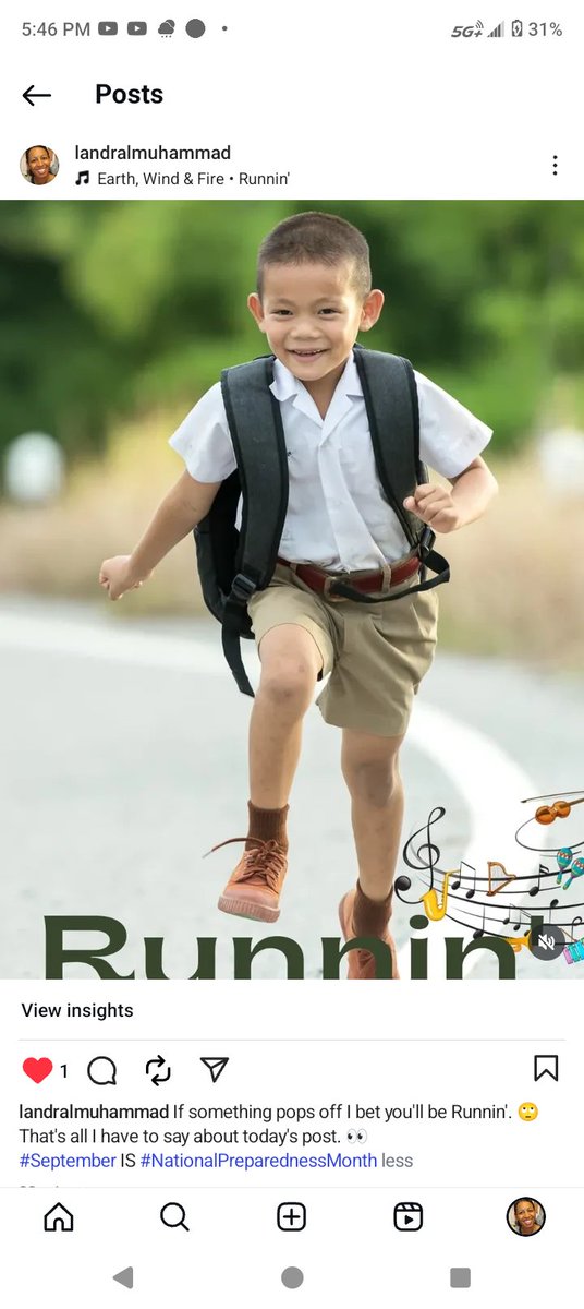 Let's #Getaway. 

I've got my Let's Get Out of Here Bag 🎒  on my back and I'm #Runnin' fast..

The Earth Wind &amp; Fire references  😂 ... I know 🤭. 

I can't help it that #September IS #NationalPreparednessMonth and I have an #EWF theme this year. 🙃