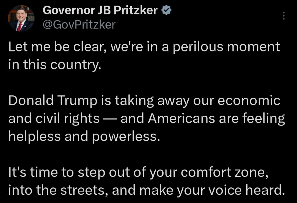 LMAO (@lmao_ur_dumb) on Twitter photo <a href="/GovPritzker/">Governor JB Pritzker</a> Your rhetoric is what caused this. It's too late for false platitudes. You've incited a war. <a href="/GovPritzker/">Governor JB Pritzker</a> Your rhetoric is what caused this. It's too late for false platitudes. You've incited a war.