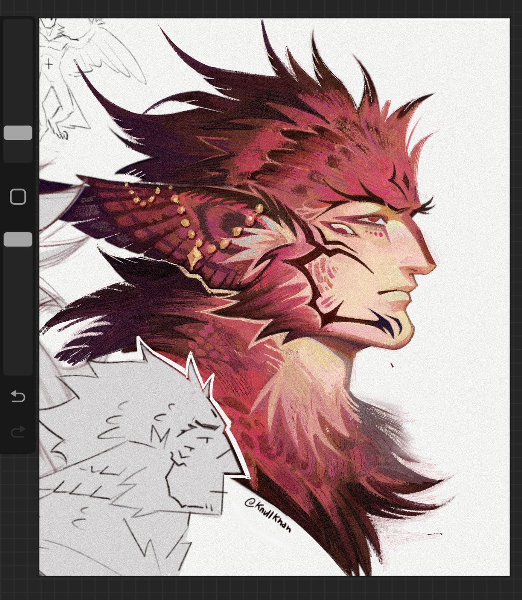 someone had asked me about my Harpy AU , I finally found the other art ! I will do a rework of it 

#sukuna