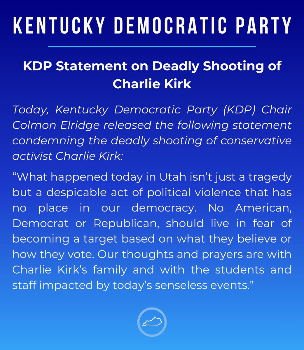 KDP Statement on Deadly Shooting of Charlie Kirk