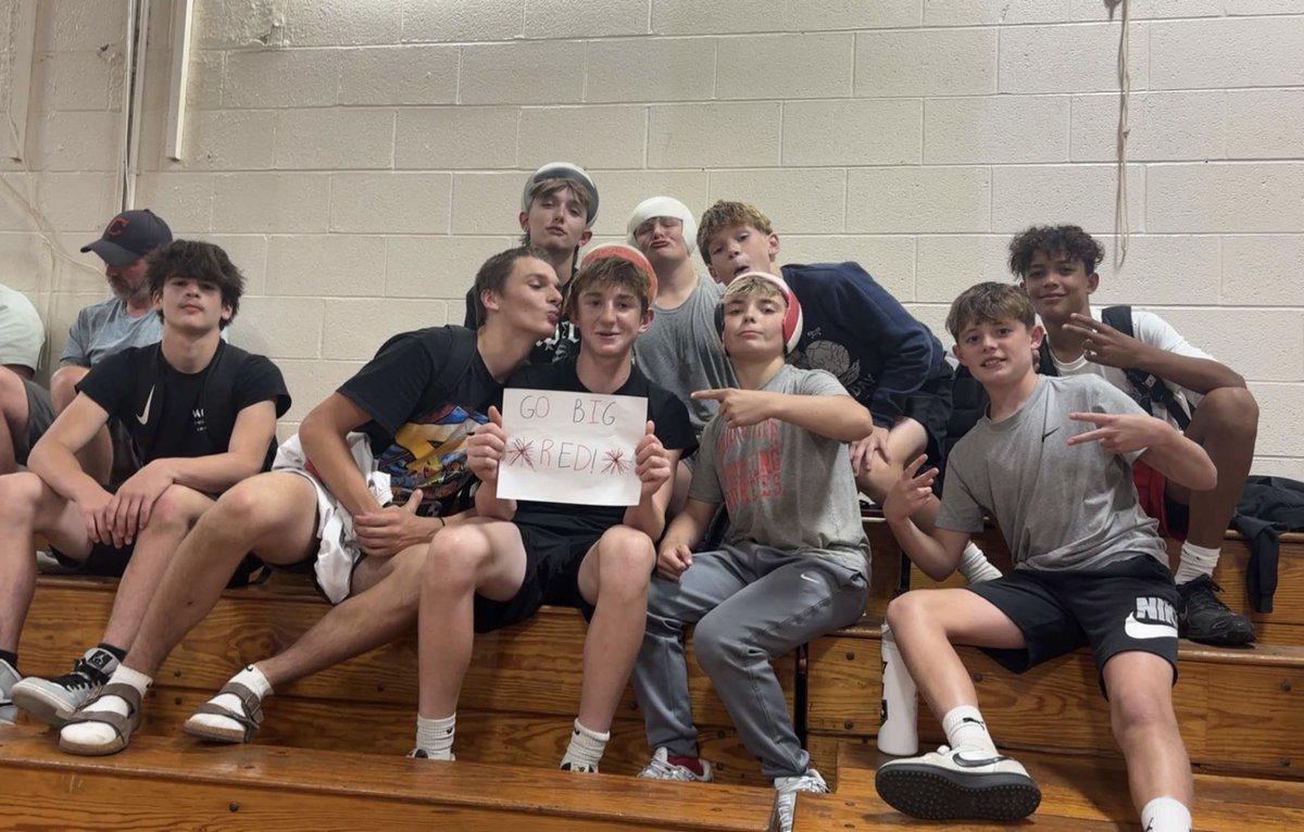 MathWithMsBretz's tweet image. 2 set program sweep for Cwood Red Devils at home tonight! The crazies and the girls loved our fun vball hats we made out of old volleyballs for school spirit 🏐