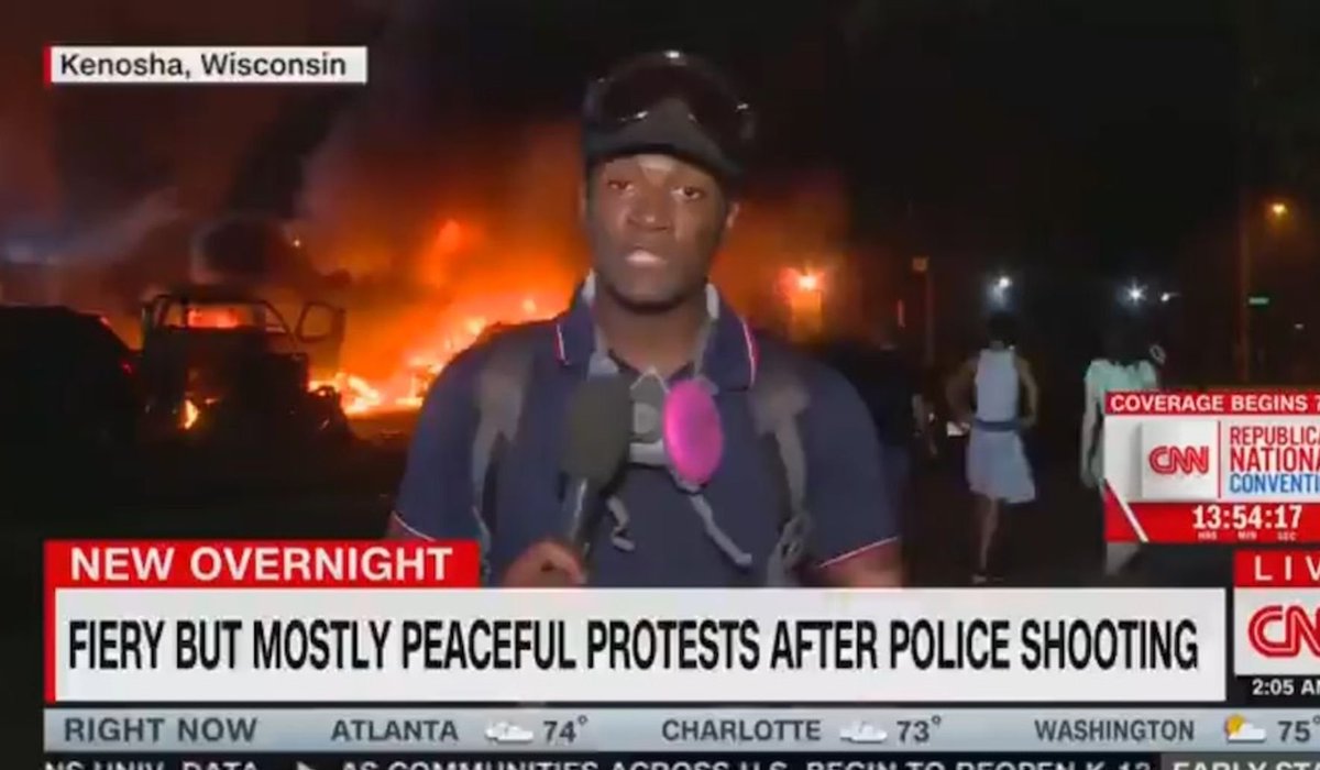 this is how the left responded after George Floyd's death

CNN called it "fiery but mostly peaceful" 

today, Charlie Kirk is dead—people on the right are grieving, posting online, and expressing shock

CNN: "all sides need to bring the temperature down"

incredible double