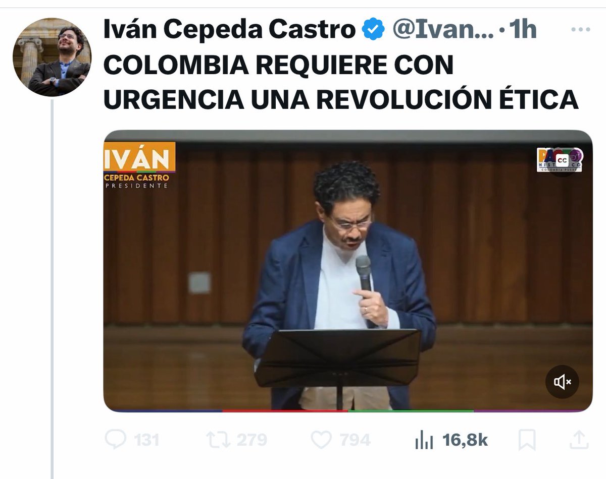 Cepeda hablando de “ética” es como las FARC hablando de “Paz”.