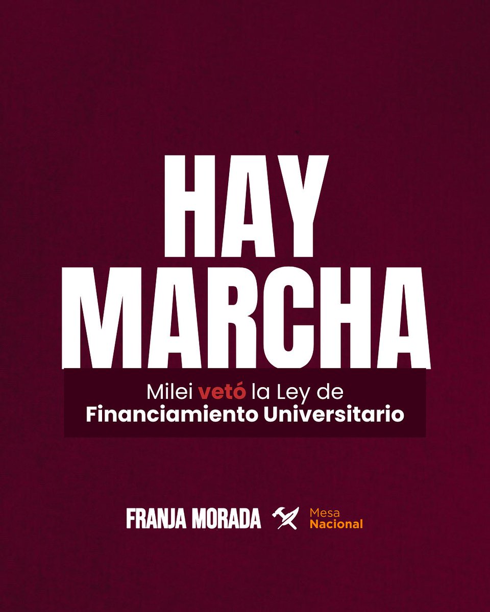 Cómo cada vez que se ataca de frente a la educación: nos vemos en las calles de toda la Argentina.

#HayMarcha

Educación Pública, siempre.