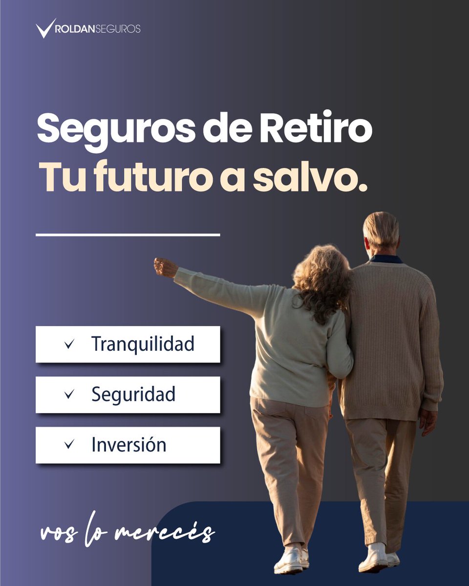 🔔 ¿𝐏𝐞𝐧𝐬𝐚𝐬𝐭𝐞 𝐞𝐧 𝐭𝐮 𝐟𝐮𝐭𝐮𝐫𝐨? 

Ahora es el momento ideal para construir tu jubilación privada con el respaldo de una de las compañías líderes del mercado asegurador.

📲 Contactanos
📞 +54 9 11 4992-3018
📧seguros@roldanseguros.com