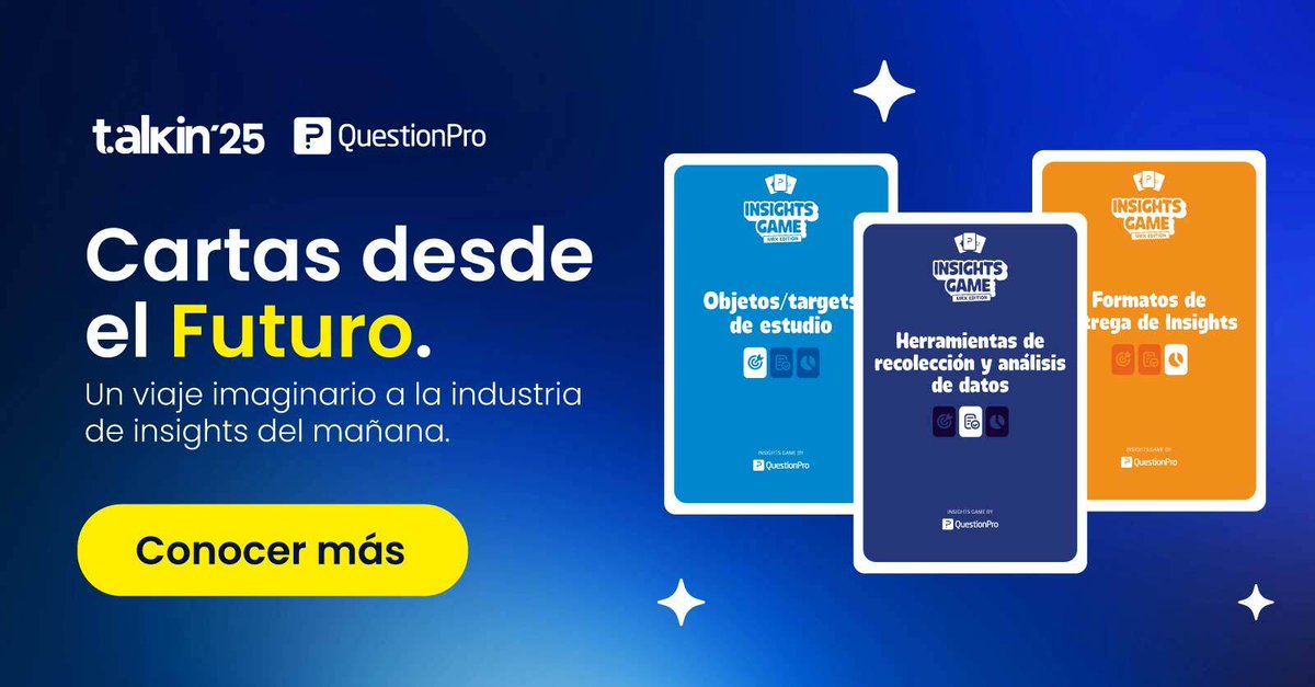 ✨ Las cartas hablan desde el futuro

En #Talkin25 invitamos a la comunidad a jugar una dinámica que nos permitió imaginar cómo será la investigación de mercados en el futuro.

¡Descubre las ideas más creativas y las predicciones más audaces aquí!
👉 questionpro.com/blog/es/cartas…