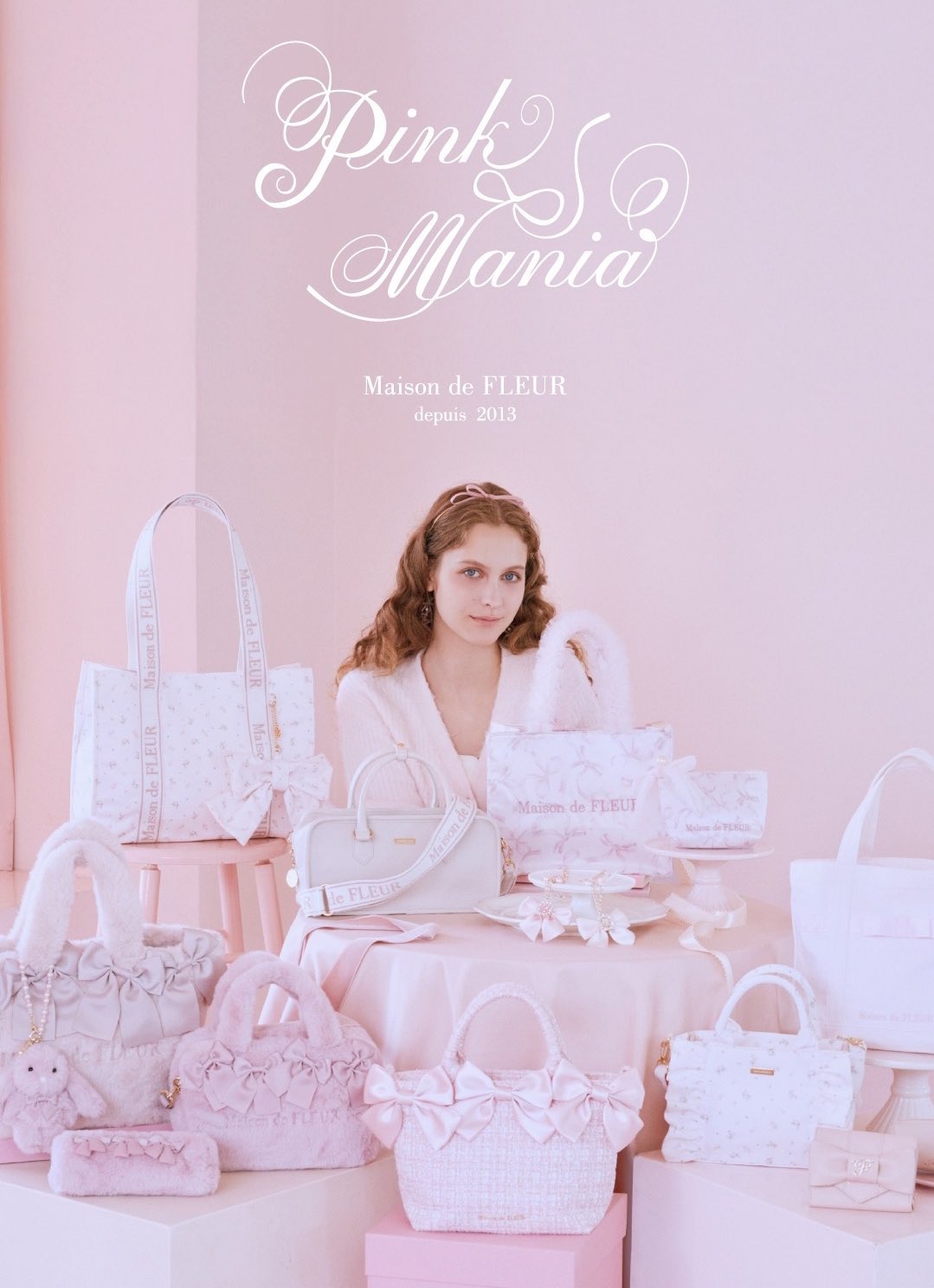 うたたネコ様いちこピンクバックMaison de FLEUR Maison de FLEUR トートバッグ HELLO KITTY レディース