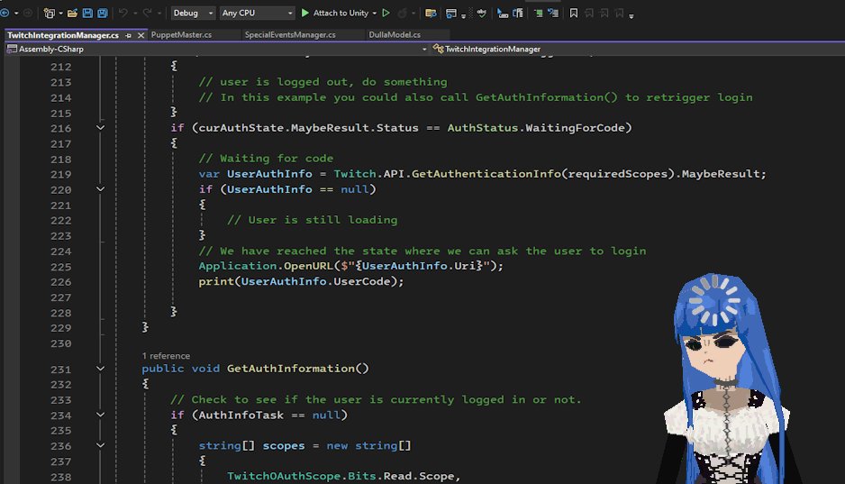 DullaTheDulla's tweet photo. Stream tiiiiime, it's a dev stream today, doin some more work on my vtubin software, mainly adding alerts for follows and things~

https://t.co/CIc8cDxXpg https://t.co/z5LNBu8A55