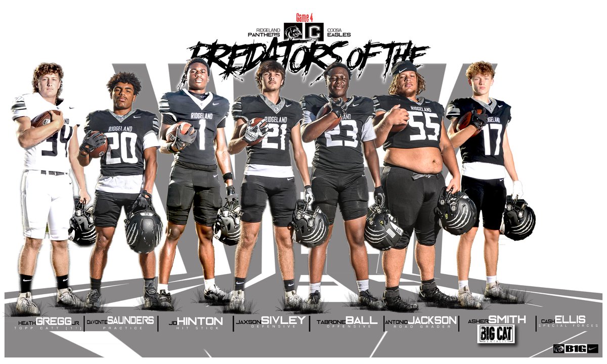 Congrats to our PREDATORS of the WEEK for the BIG WIN vs Coosa last Friday. #B1GCATmentality <a href="/NwGaFootball/">NwGa Football</a>  <a href="/RecruitGeorgia/">Recruit Georgia</a>