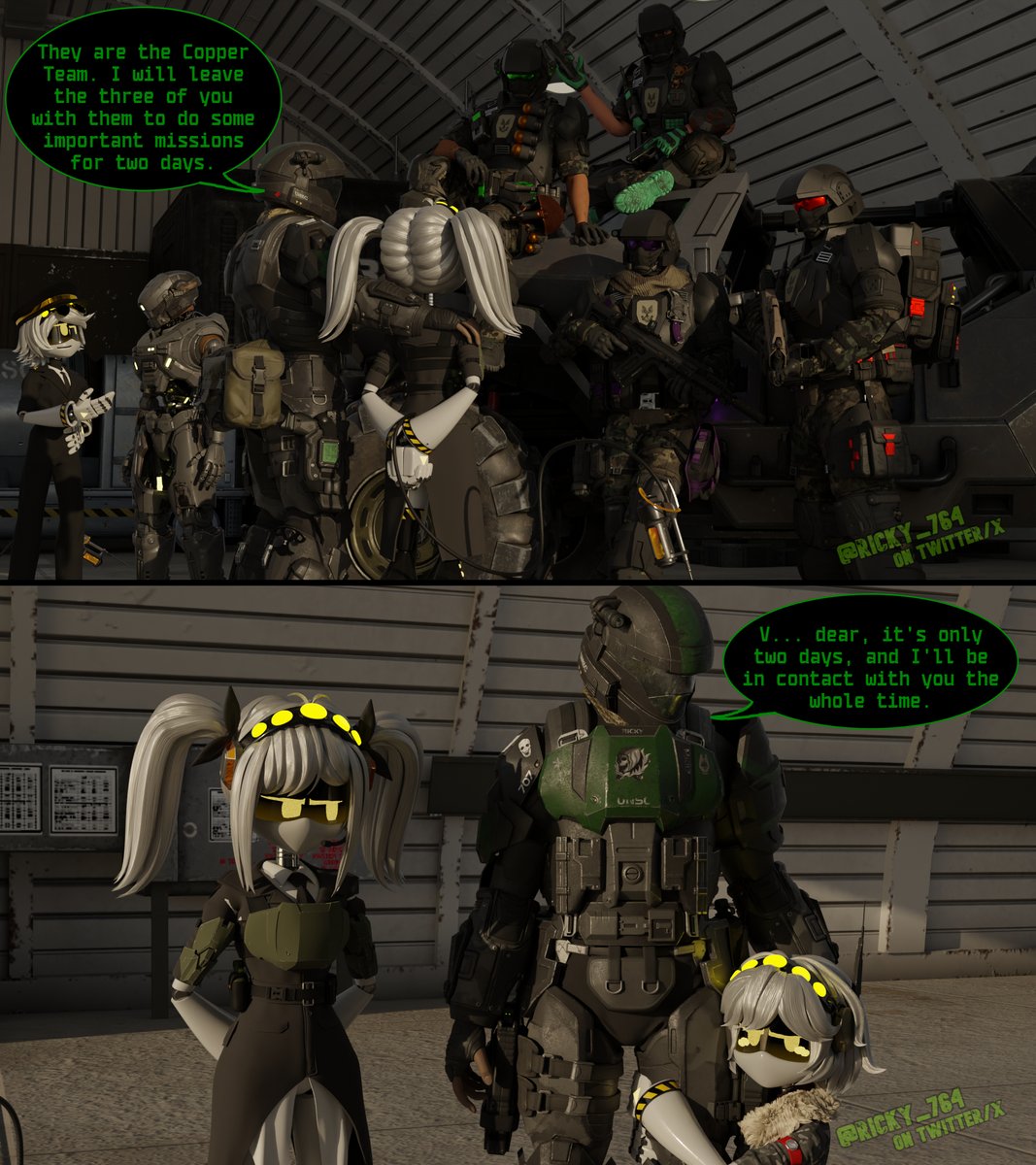 “Introducing Copper Team.”
Official Mini-comic of Project: Lights Out 💡

#MurderDrones #Halo #HaloArt #mdtwt #ProjectLightsOut #SerialDesignationV #SerialDesignationJ #SDV #SDJ