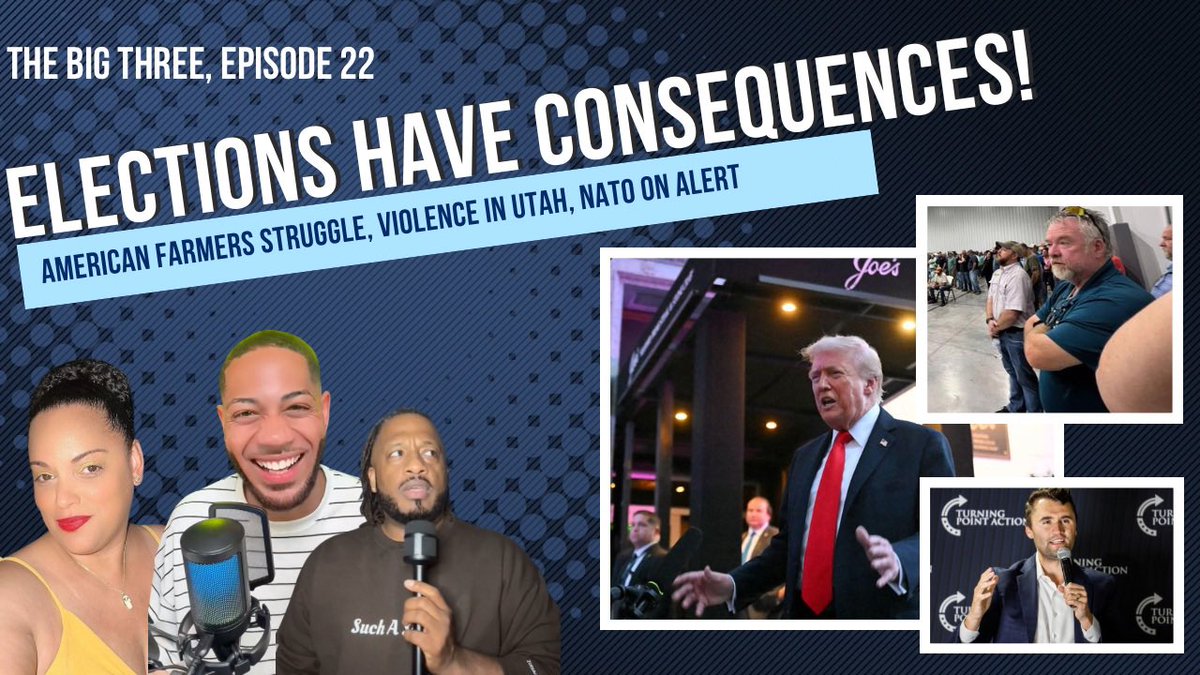 zackoryk's tweet image. 🚨 Tonight on The Big Three:
1️⃣ Charlie Kirk 
2️⃣ Trump BOOED in DC restaurant
3️⃣ NATO on edge
We break it ALL down—facts, fallout, &amp;amp; the future.
🔴 LIVE tonight. Don’t miss it. @tify330 @2RawTooReal #TheBigThree

youtube.com/live/yeUH9Oel3…