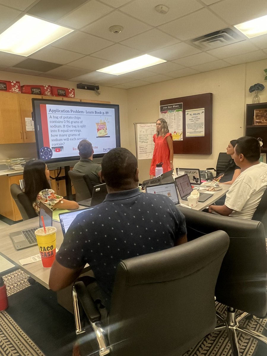 Teachers and administrators <a href="/MLPhillipsFWISD/">Mary Louise Phillips</a> are internalizing and rehearsing their upcoming lessons during PLC’s! #MLPShines