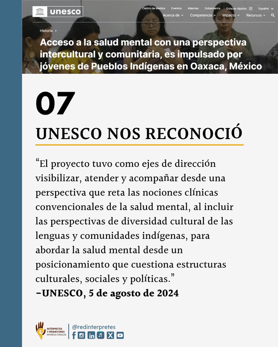 📊 En el Día Mundial para la Prevención del Suicidio compartimos datos sobre cómo viven las #JuventudesIndígenas la salud mental y te contamos sobre nuestro proyecto “La enfermedad de la que nadie habla en el pueblo”. 🌱

👉 Accede a nuestra nota:instagram.com/p/DOcP7zmEcsJ/…
