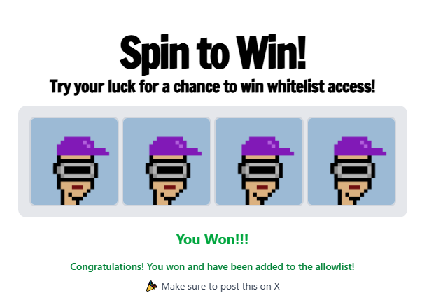 NocCabal's tweet photo. Come spin the DePunks whitelist slot machine with me!
https://t.co/9JokG8huXJ
#DePunks via @depunksClub https://t.co/3rfnU8pzOA